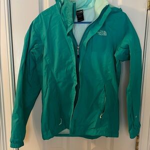The North Face Teal rain Jacket